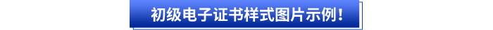 初級電子證書樣式圖片示例！