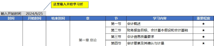 學(xué)習(xí)計劃起始時間設(shè)定