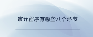 審計(jì)程序有哪些八個(gè)環(huán)節(jié)