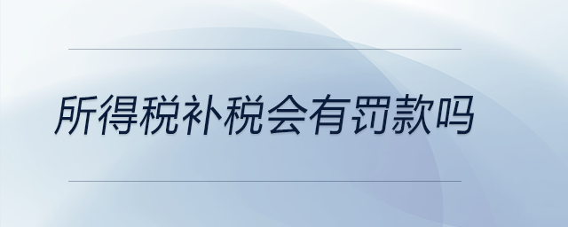 所得稅補(bǔ)稅會(huì)有罰款嗎