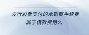 發(fā)行股票支付的承銷商手續(xù)費(fèi)屬于借款費(fèi)用么