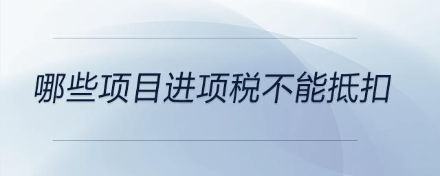 哪些項目進(jìn)項稅不能抵扣