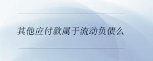 預(yù)付款項屬于流動負債么