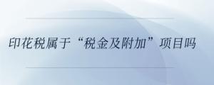 印花稅屬于“稅金及附加”項(xiàng)目嗎