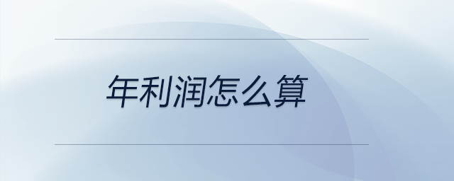 年利潤(rùn)怎么算