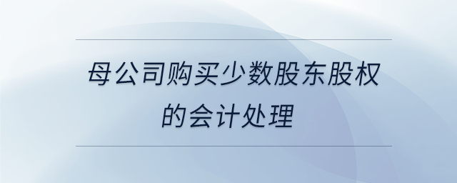 母公司購買少數(shù)股東股權(quán)的會計處理