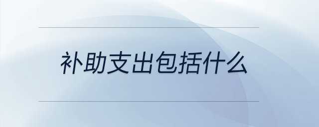 補(bǔ)助支出包括什么