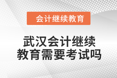 2024年武漢東奧會計繼續(xù)教育需要考試嗎？
