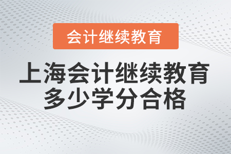 2024年上海東奧會計繼續(xù)教育多少學分合格？