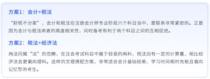 零基礎(chǔ)且時間不充裕的考生-注冊會計師考試科目搭配方案