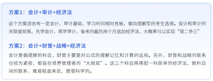 時間充裕且學(xué)習(xí)能力較強的考生-注冊會計師考試科目搭配方案