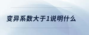 變異系數(shù)大于1說明什么