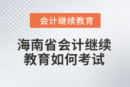 2024年海南省會計繼續(xù)教育如何考試？