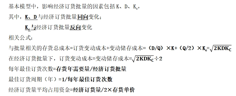 圖片1最優(yōu)存貨量的確定——2025年中級會計財務(wù)管理預(yù)習階段考點