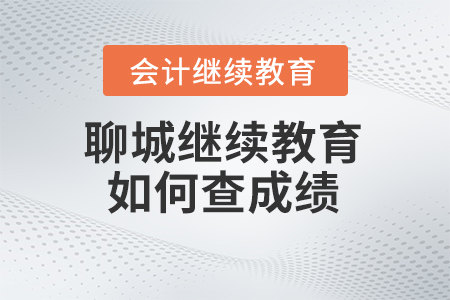 2024年聊城會計繼續(xù)教育如何查成績？