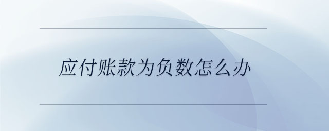 應(yīng)付賬款為負(fù)數(shù)怎么辦