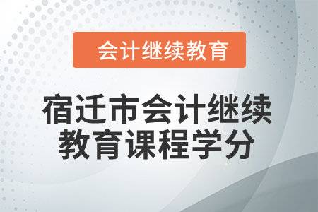 2024年宿遷市會(huì)計(jì)繼續(xù)教育課程學(xué)分