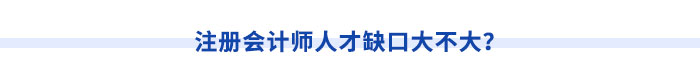 注冊會(huì)計(jì)師人才缺口大不大？