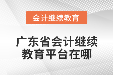2024年廣東省會計繼續(xù)教育平臺在哪？