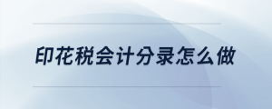 印花稅會計分錄怎么做