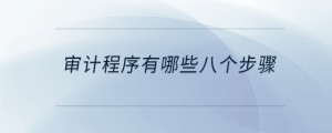 審計(jì)程序有哪些八個步驟