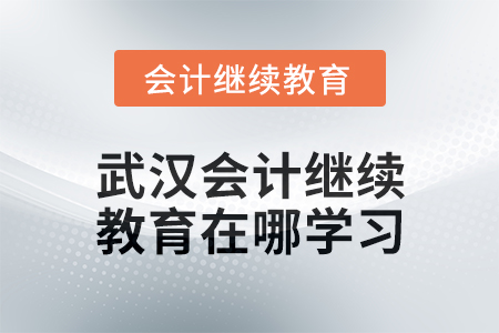 2025年武漢會計繼續(xù)教育在哪學(xué)習(xí)？