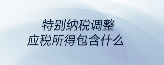 特別納稅調(diào)整應(yīng)稅所得包含什么