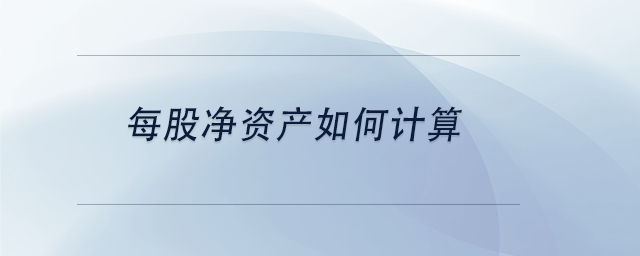 中級會計(jì)每股凈資產(chǎn)如何計(jì)算