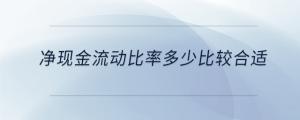 凈現(xiàn)金流動(dòng)比率多少比較合適