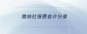 繳納社保費(fèi)會(huì)計(jì)分錄