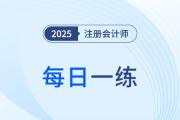 2025年注冊會計師7月每日一練匯總