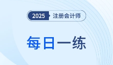 2025年注冊會計師7月每日一練匯總