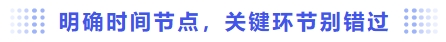 明確時間節(jié)點，關(guān)鍵環(huán)節(jié)別錯過