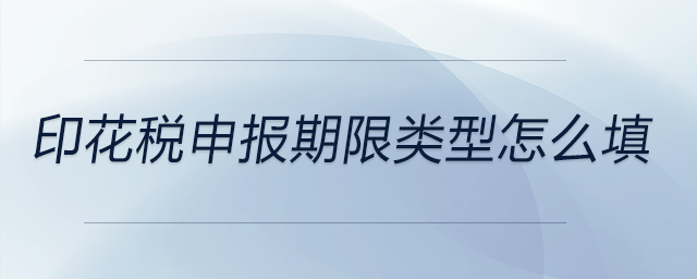 印花稅申報(bào)期限類型怎么填