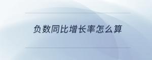 負(fù)數(shù)同比增長(zhǎng)率怎么算