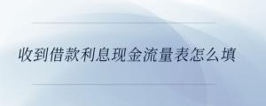 收到借款利息現(xiàn)金流量表怎么填