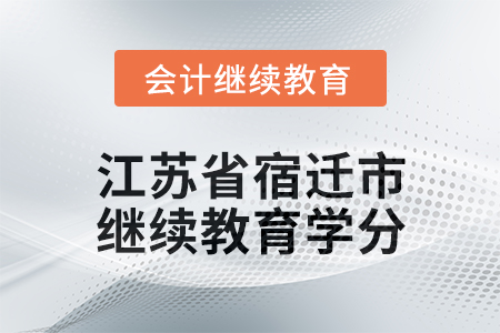 2025年江蘇省宿遷市會計繼續(xù)教育學分要求