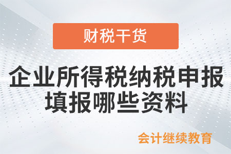 辦理企業(yè)所得稅年度納稅申報時應(yīng)填報哪些資料?