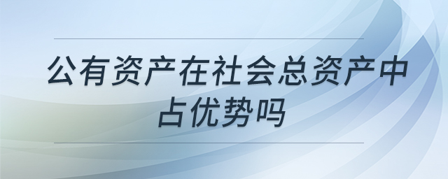 公有資產(chǎn)在社會總資產(chǎn)中占優(yōu)勢嗎