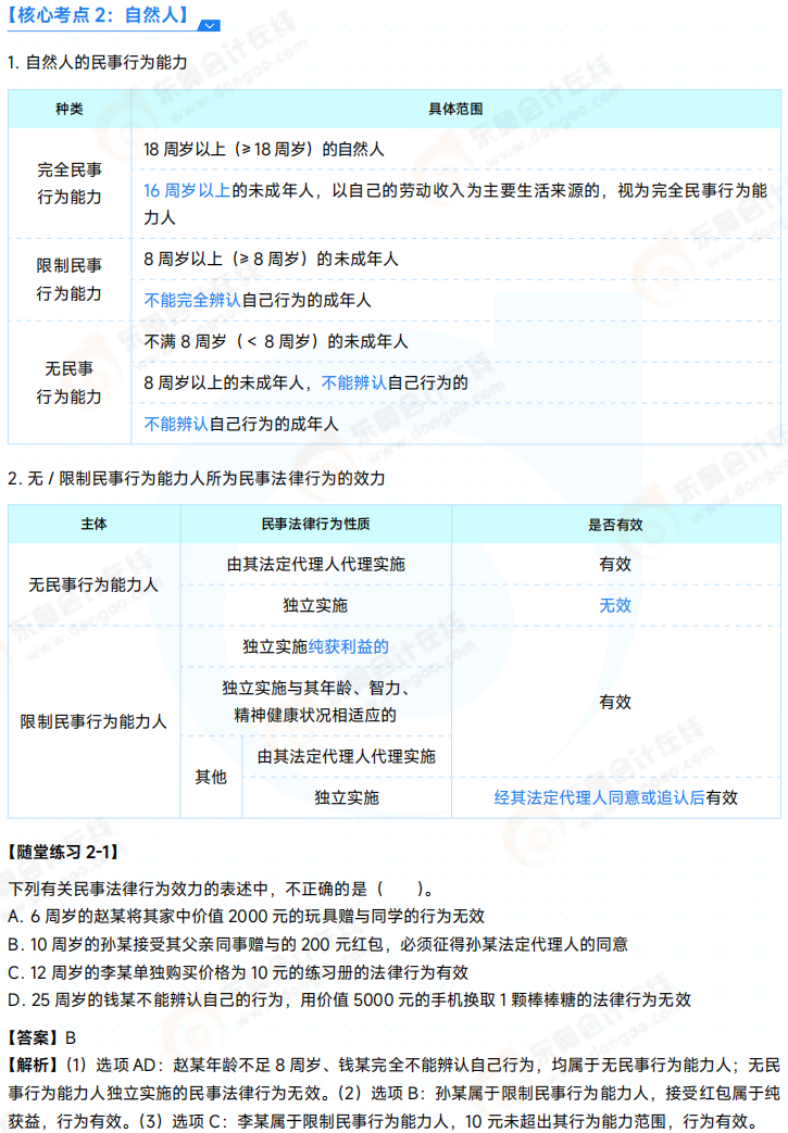 2025年初級(jí)會(huì)計(jì)師《經(jīng)濟(jì)法基礎(chǔ)》必會(huì)點(diǎn) 02