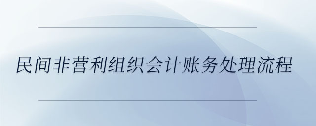 民間非營利組織會計(jì)賬務(wù)處理流程
