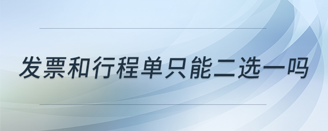 發(fā)票和行程單只能二選一嗎