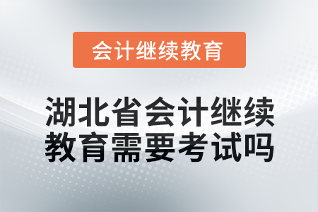 2025年湖北省會(huì)計(jì)網(wǎng)絡(luò)繼續(xù)教育需要考試嗎？