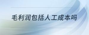 毛利潤(rùn)包括人工成本嗎