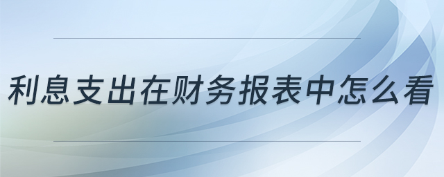 利息支出在財(cái)務(wù)報(bào)表中怎么看