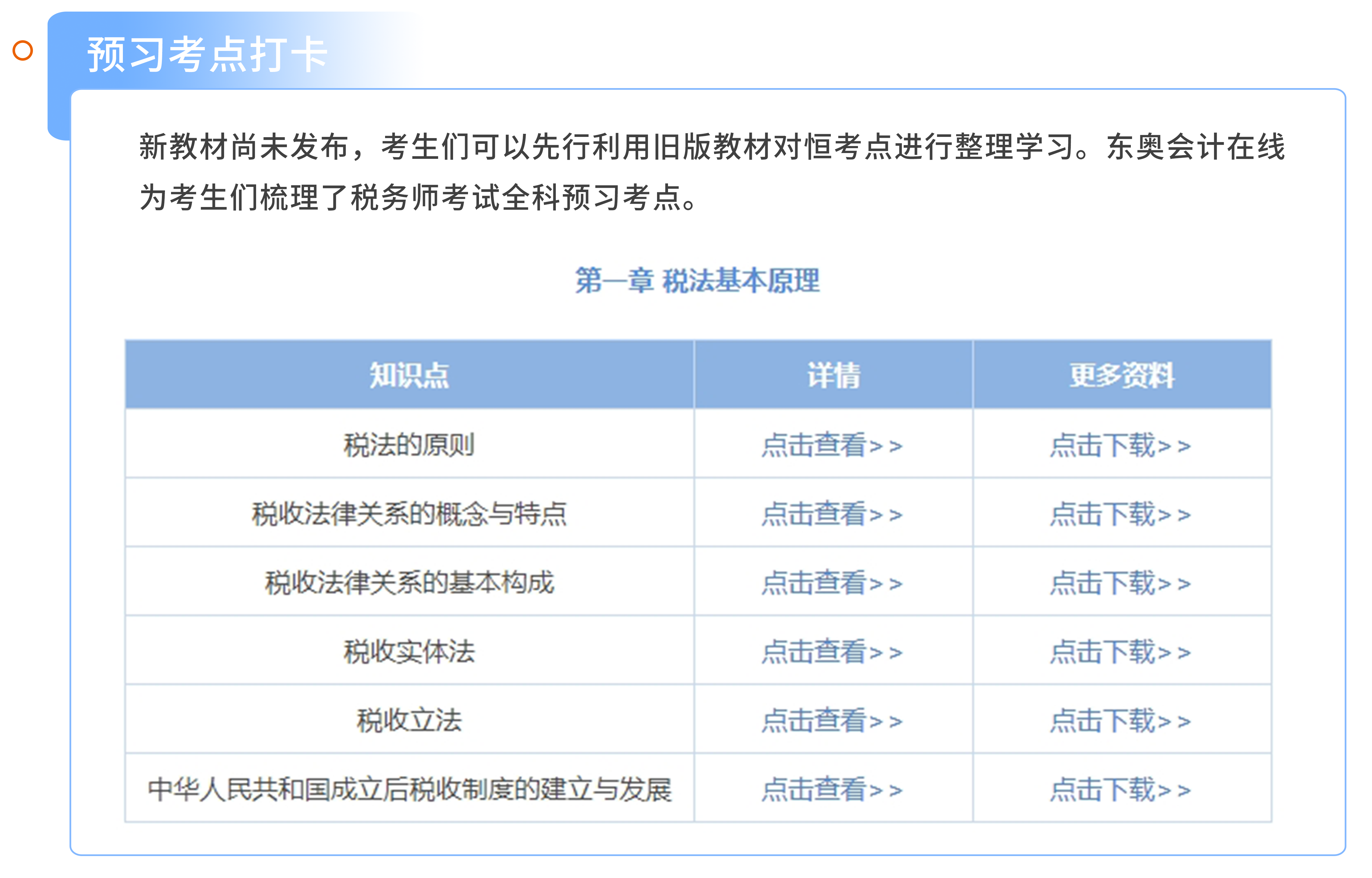 預習考點打卡