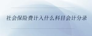社會(huì)保險(xiǎn)費(fèi)計(jì)入什么科目會(huì)計(jì)分錄