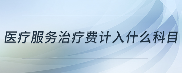 醫(yī)療服務(wù)治療費(fèi)計入什么科目