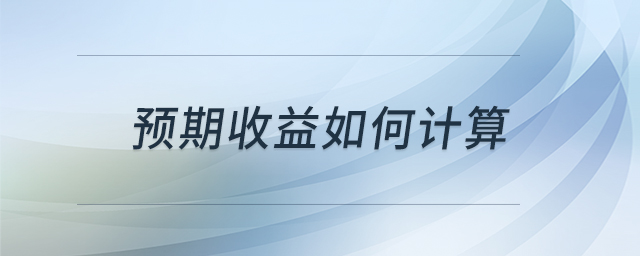 預(yù)期收益如何計算