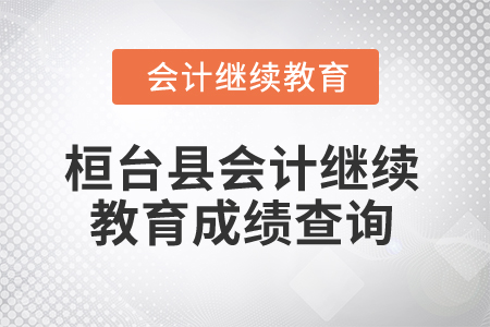 2025年山東省桓臺(tái)縣會(huì)計(jì)繼續(xù)教育成績查詢